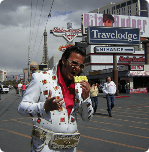 An Elvis Presley impersonator