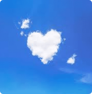 A heart-shaped cloud